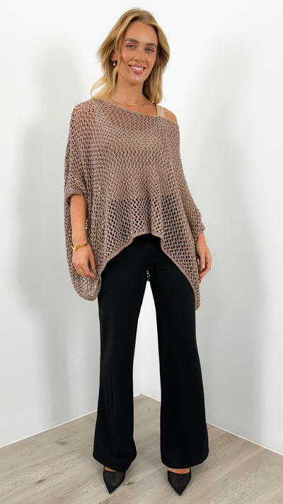 BENITA TOP - CHOCOLATE