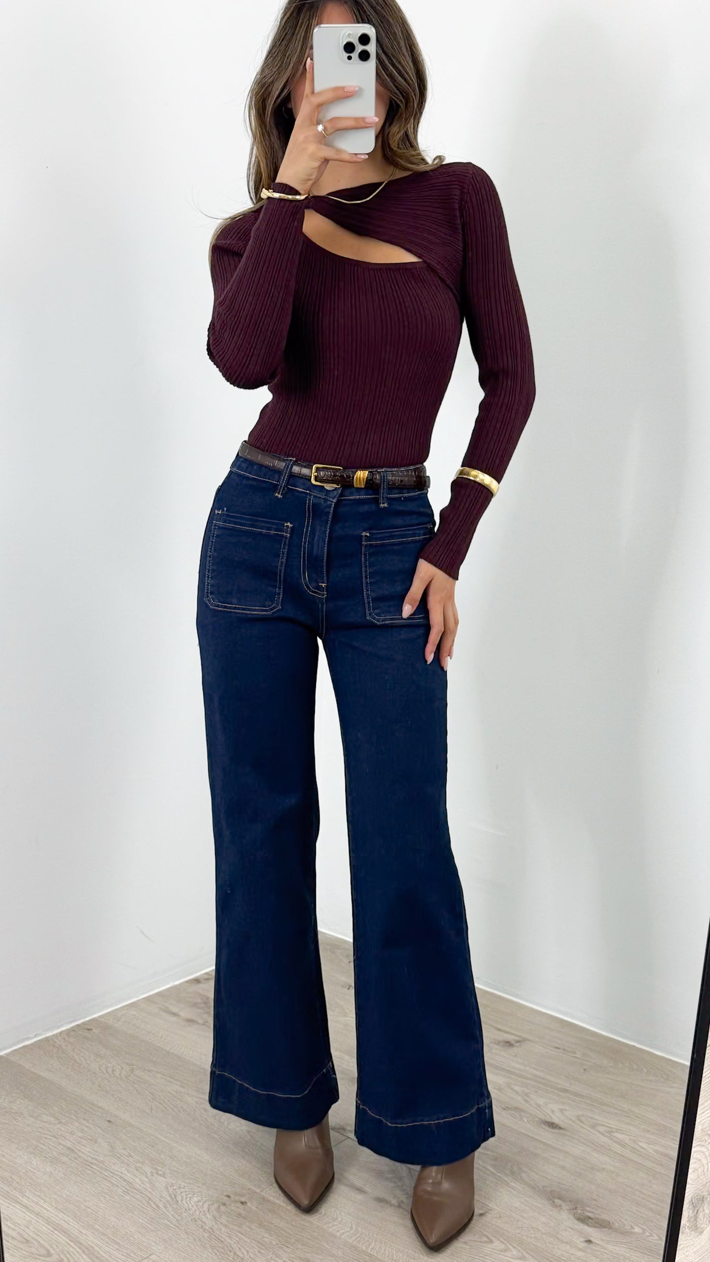 SYDNEY KNIT TOP - WINE