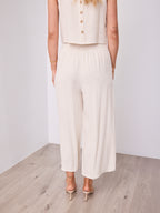 MEMPHIS 7/8 LINEN PANTS - BEIGE