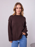 MARLO KNIT JUMPER- CHOCOLATE