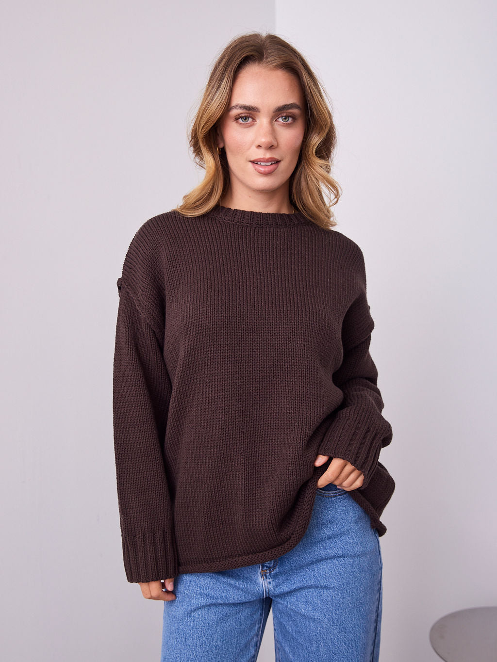 MARLO KNIT JUMPER- CHOCOLATE