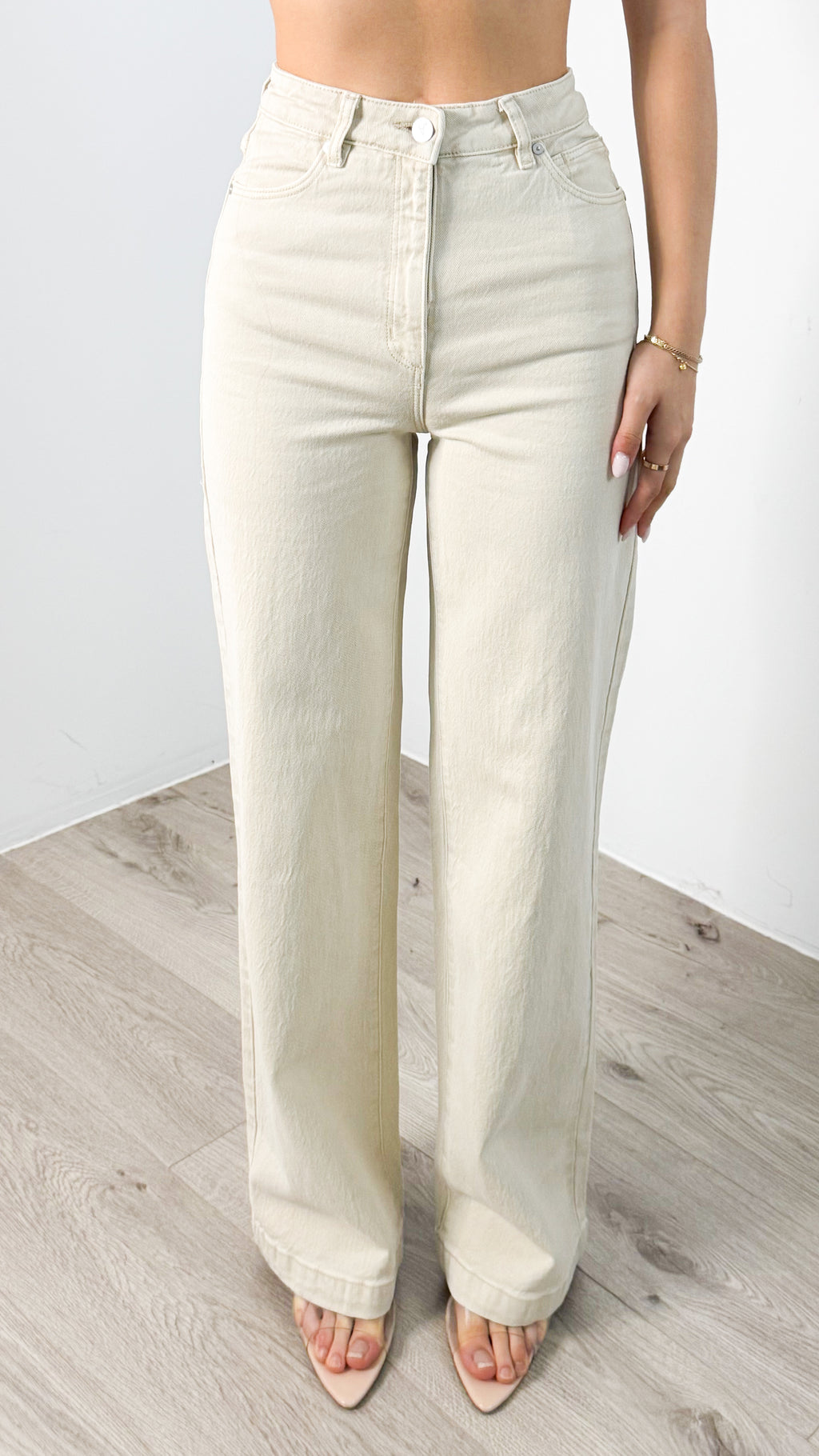 ‘ABRAND’ 94 HIGH WIDE JEANS - BONE