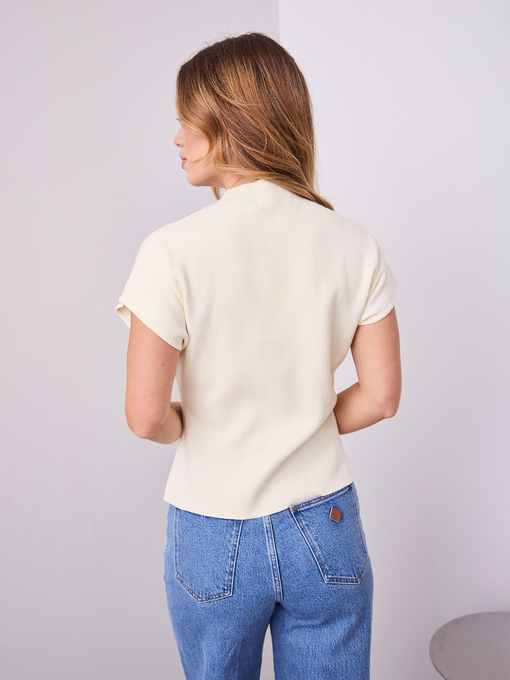 ROWE KNIT TOP - VANILLA