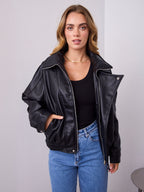 AXEL PU JACKET - BLACK