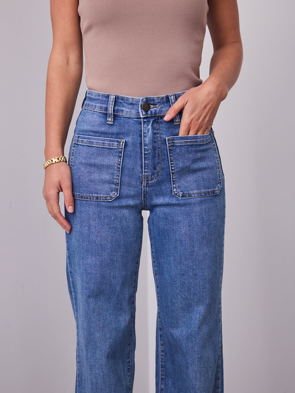 FITZROY JEAN - MEDIUM BLUE