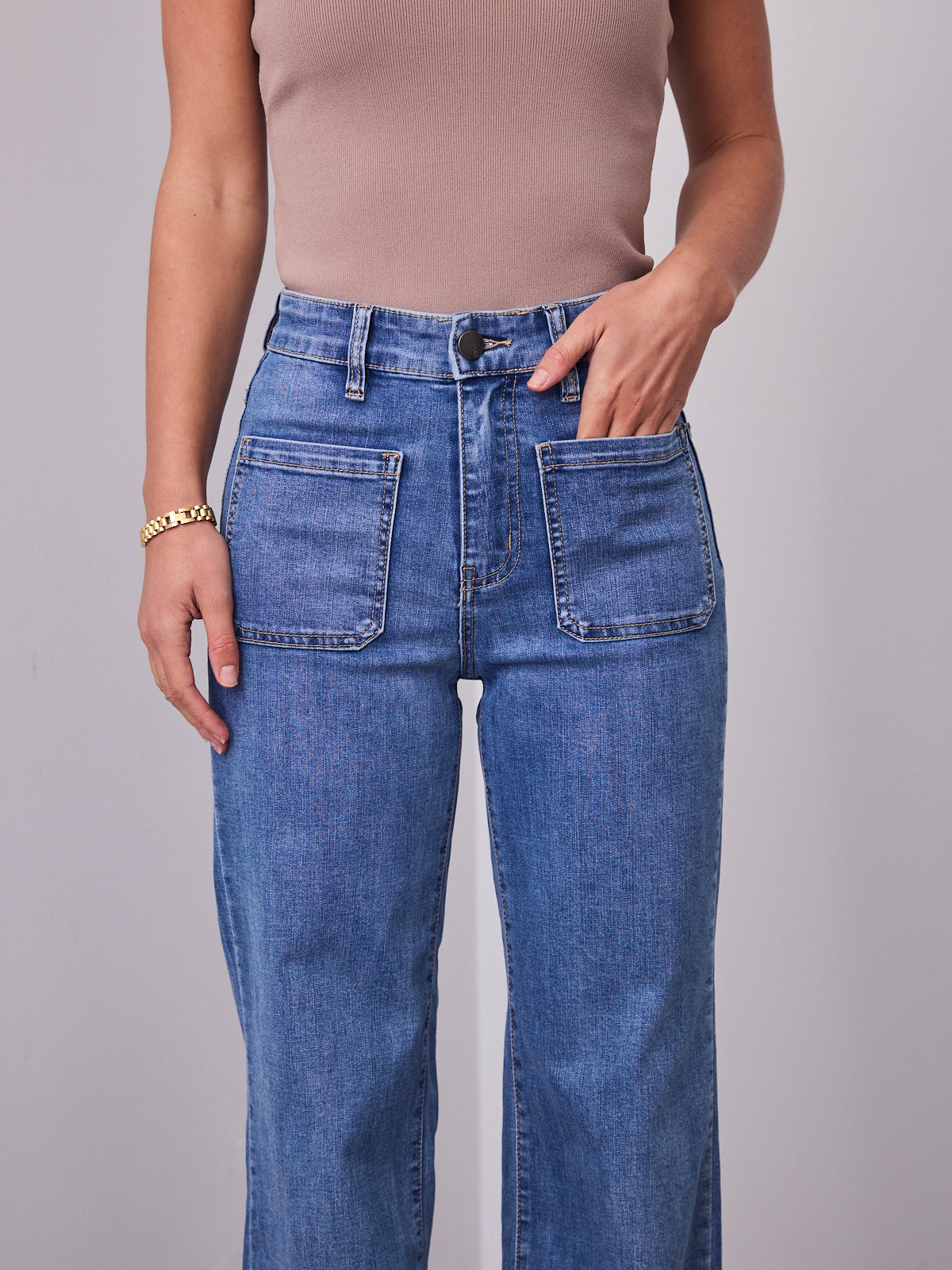FITZROY JEAN - MEDIUM BLUE