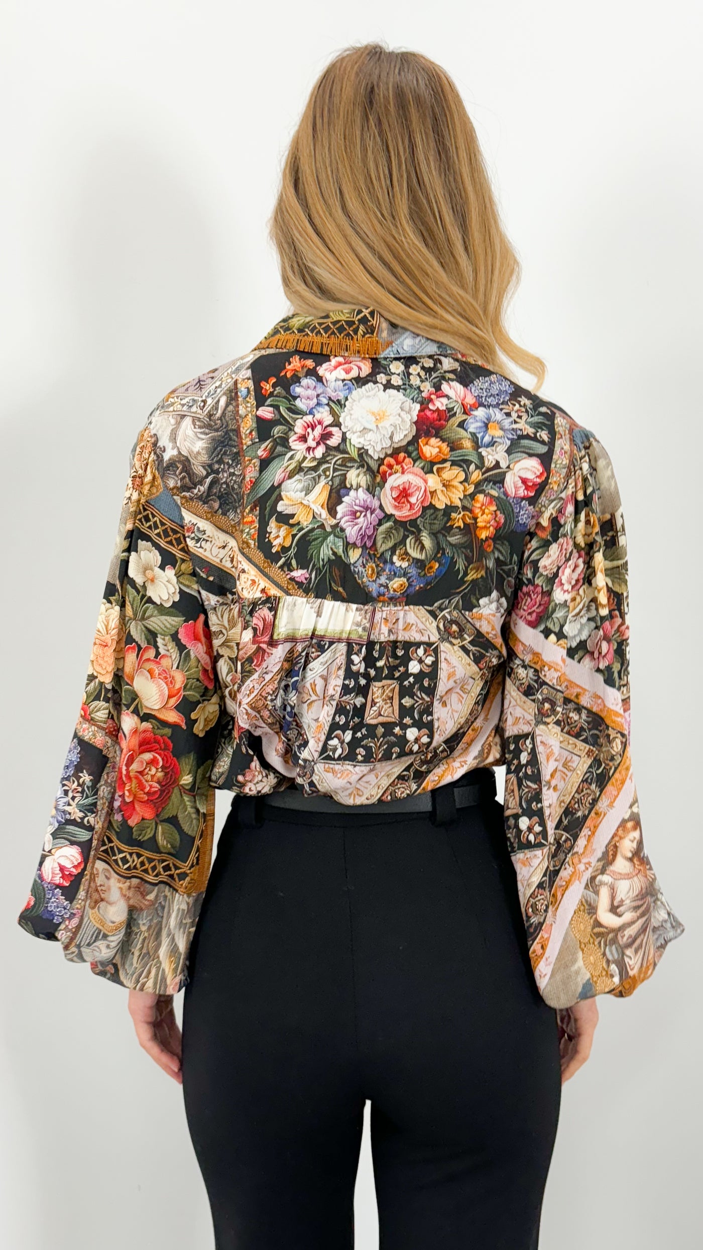 MERUCCI BLOUSE - BLACK PRINT