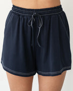 ESTHER EASY TUCK TEE + SHORTS SET - NAVY