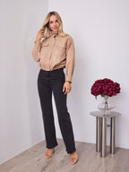 TULLY BOMBER JACKET - BEIGE