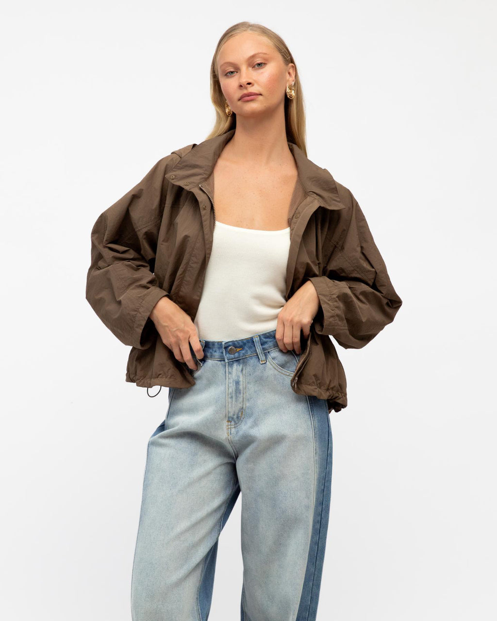 DANIEL WINDBREAKER JACKET - WALNUT