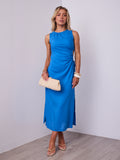 PAROS LINEN DRESS - BLUE