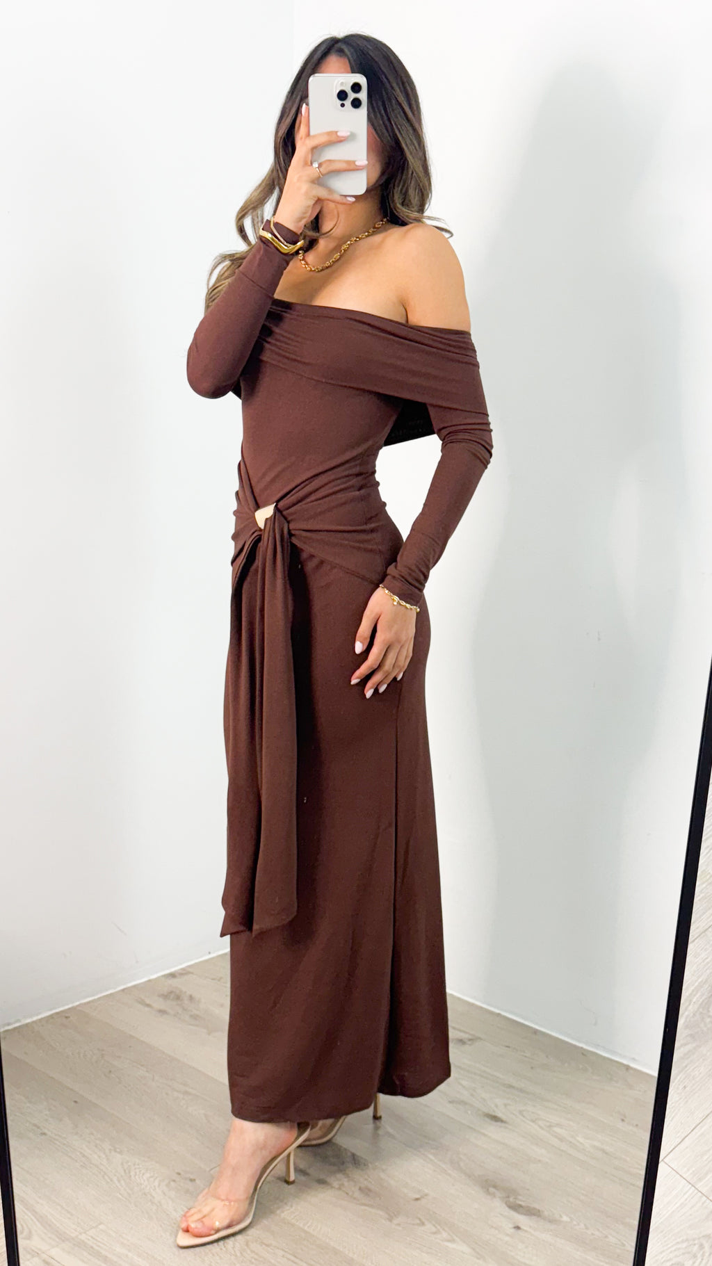 SAMIRA DRESS - CHOCOLATE