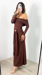 SAMIRA DRESS - CHOCOLATE