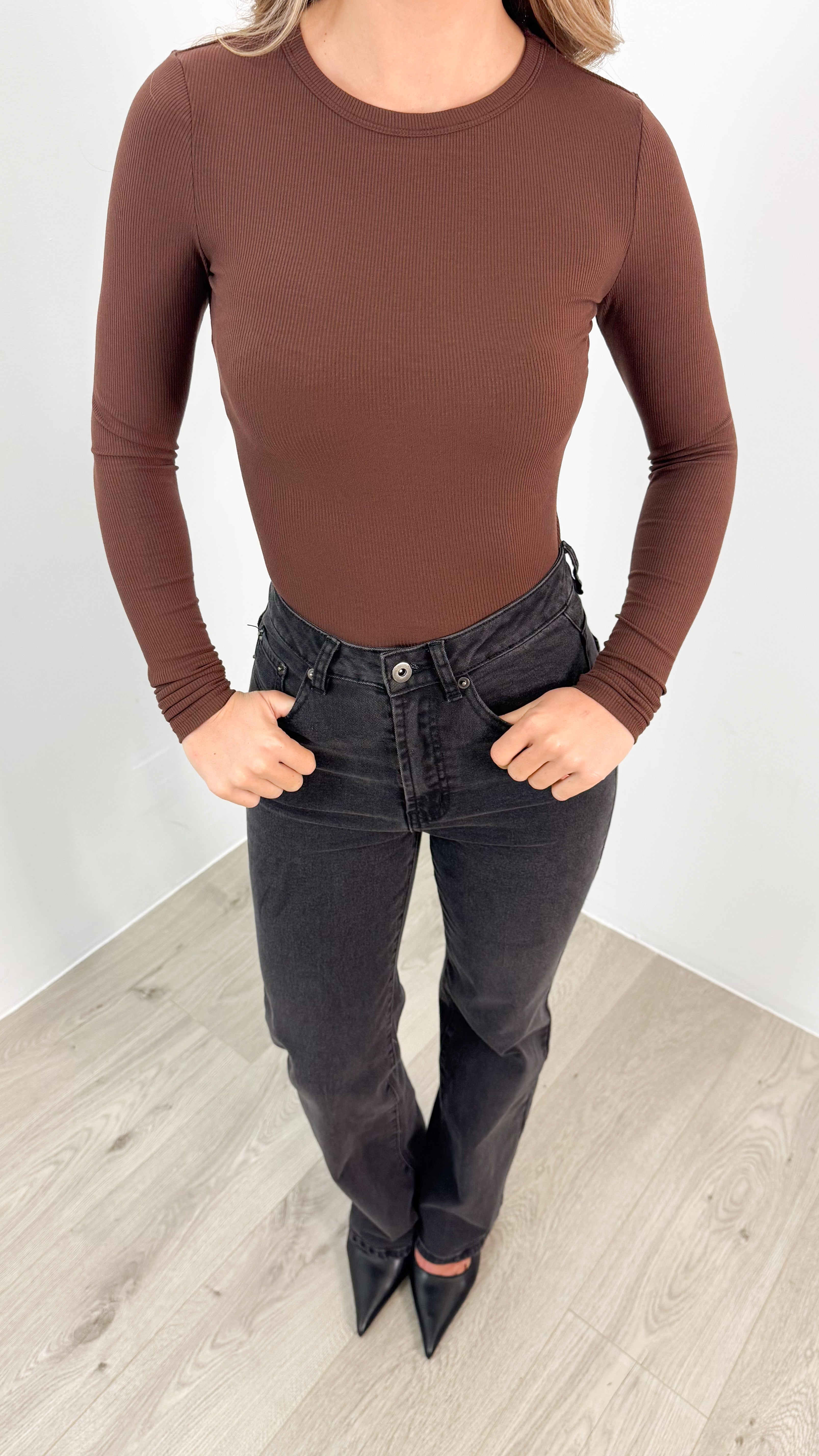 KAYLA TOP - CHOCOLATE