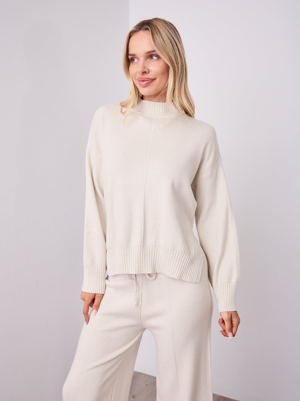 DELTA KNIT TOP - BONE