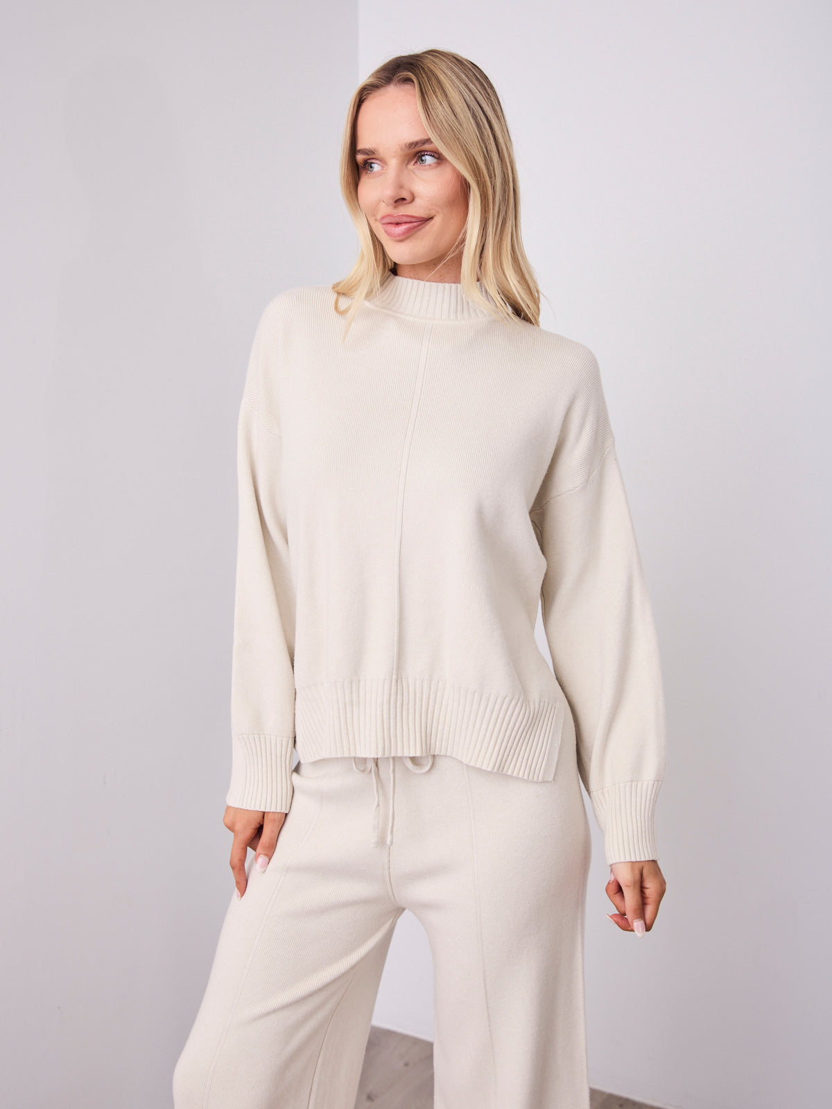 DELTA KNIT TOP - BONE