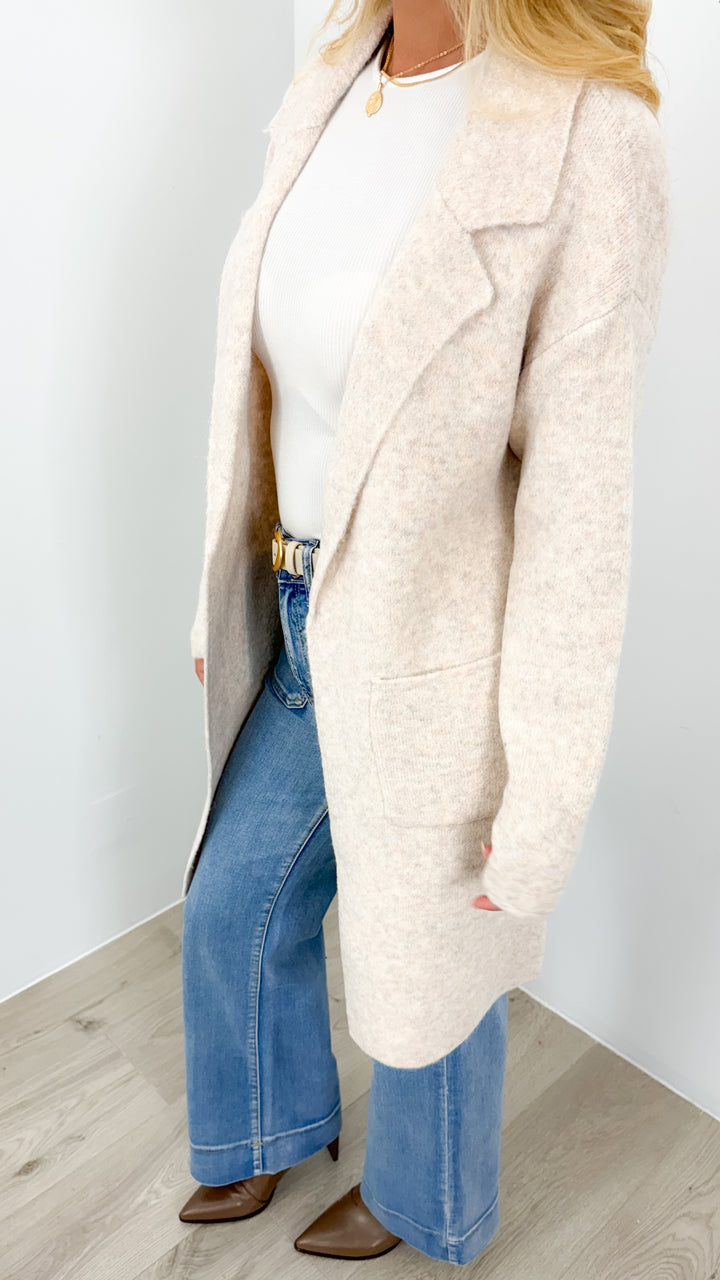 ZEETA COATIGAN - OATMEAL