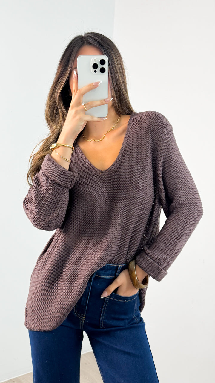 TIANA KNIT - CHOCOLATE