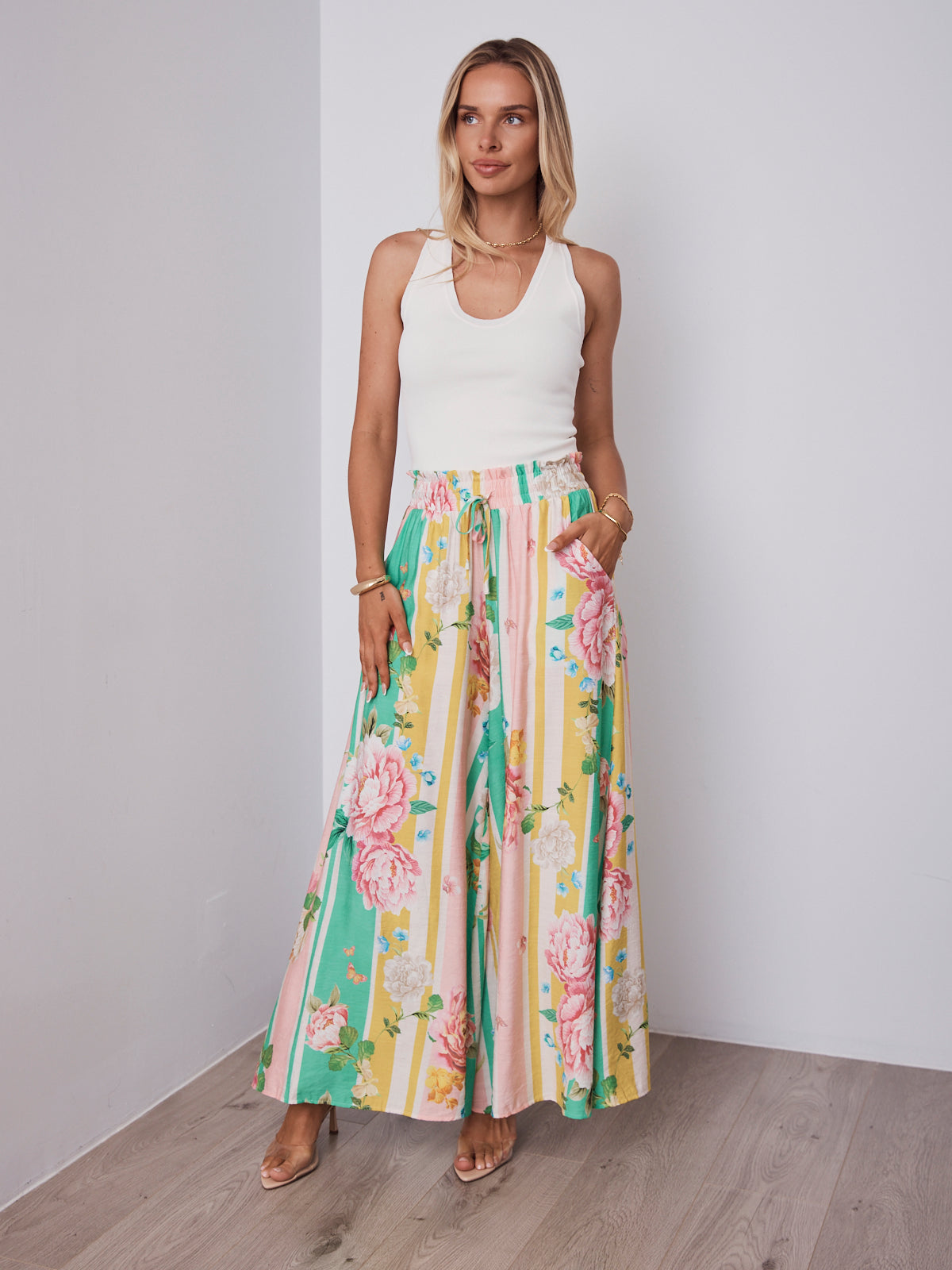 MIYAH WIDE LEG PANT - MULTI