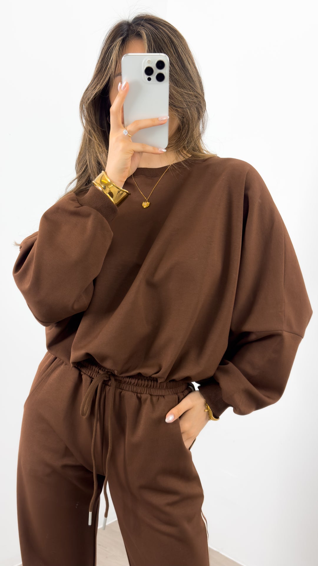 DANTE SWEAT TOP - CHOCOLATE