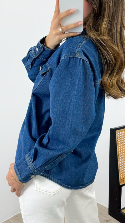 ROWE DENIM SHIRT - DARK DENIM