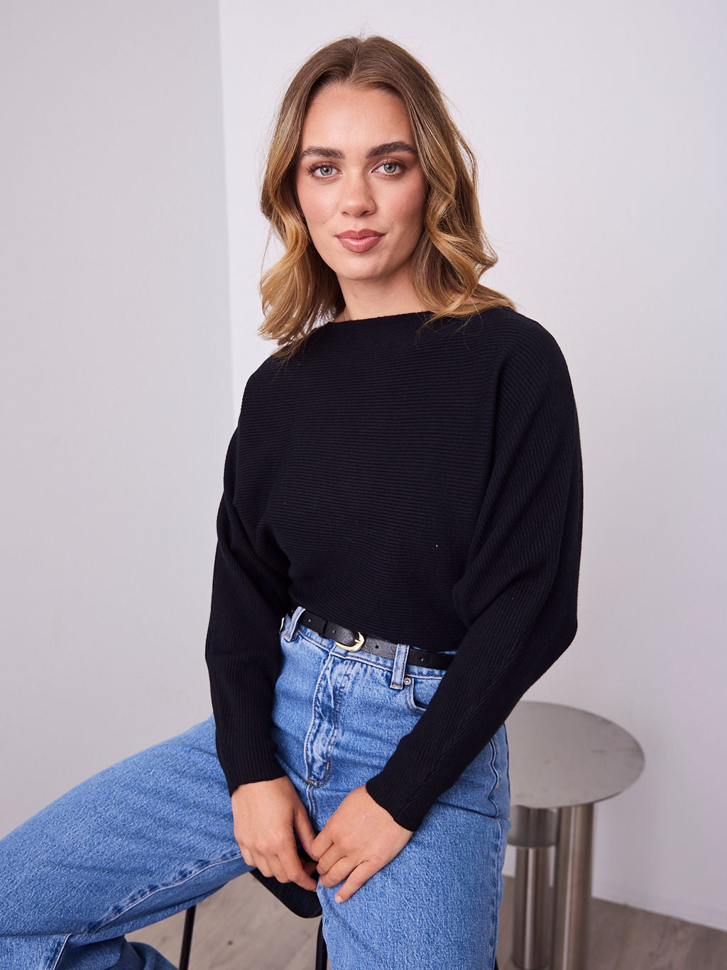 MONA KNIT  - BLACK