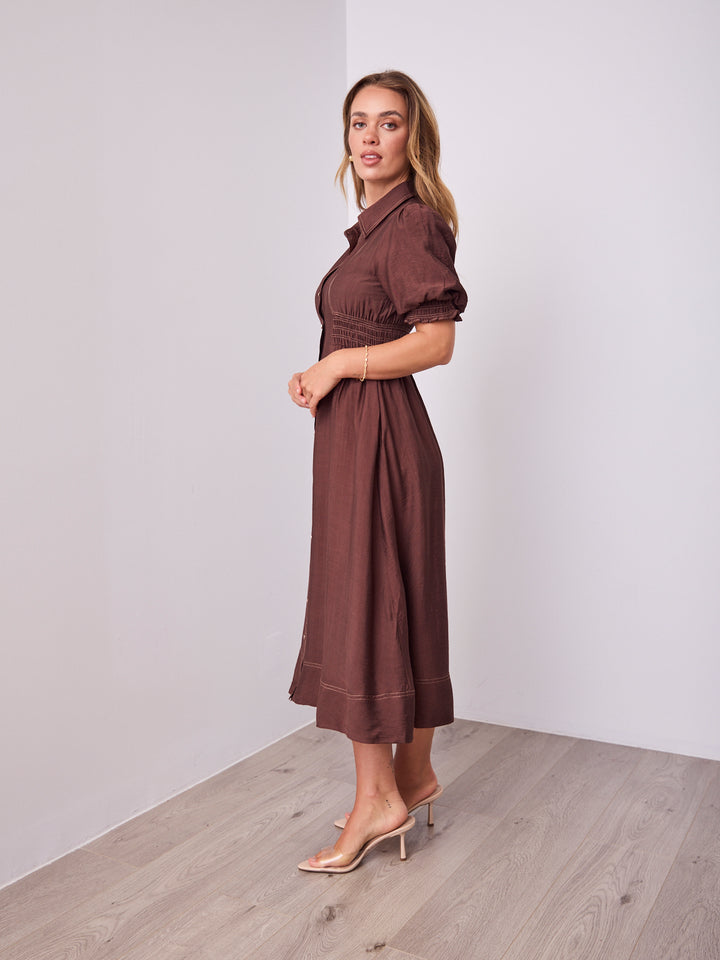 MARCIA DRESS - CHOCOLATE