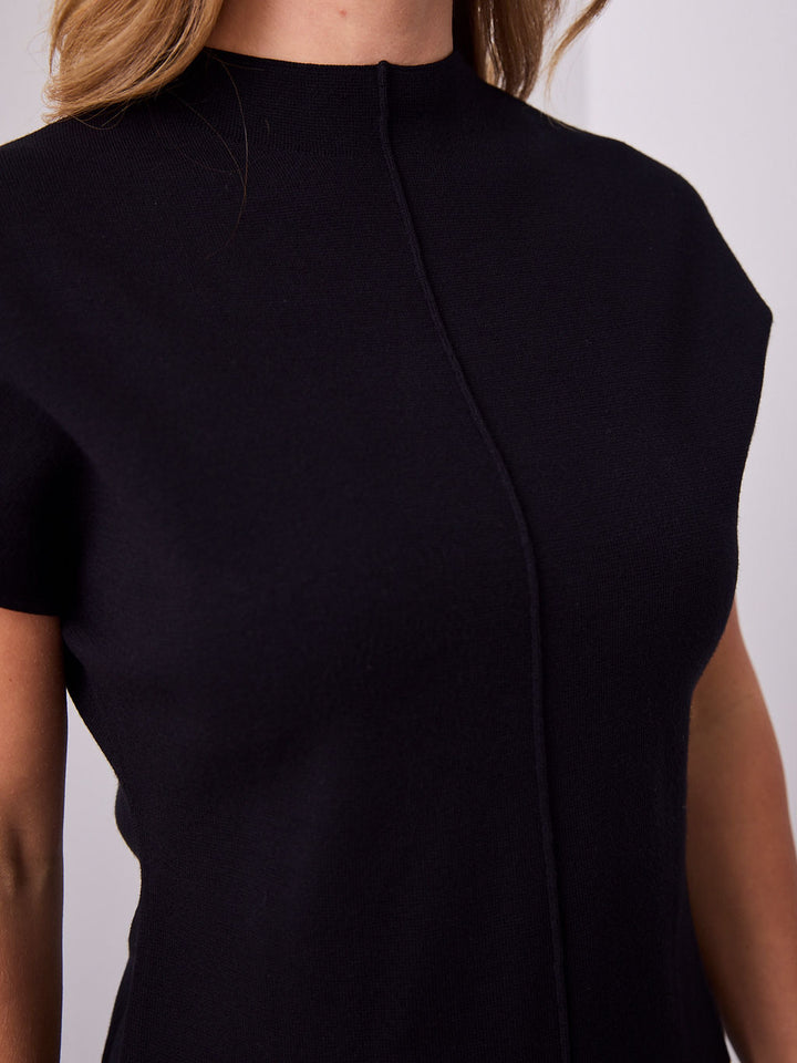 ROWE KNIT TOP - BLACK