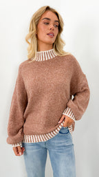 BESSIE STITCH KNIT - CINNAMON