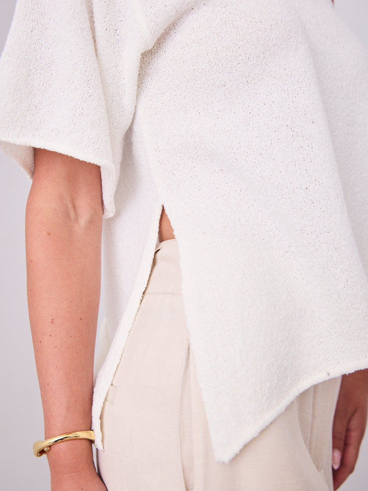 ANDY KNIT TOP - WHITE