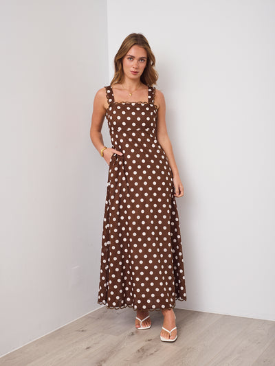 GRACIE DRESS - CHOCOLATE
