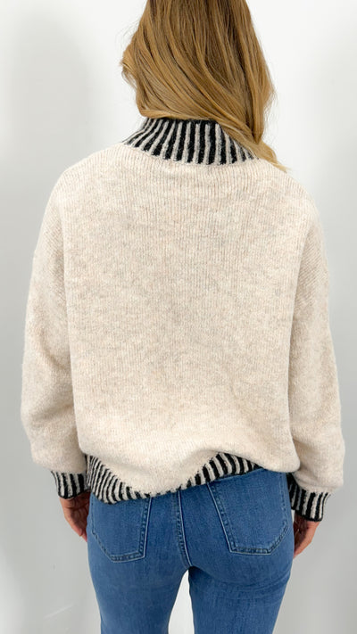 BESSIE STITCH KNIT - LATTE