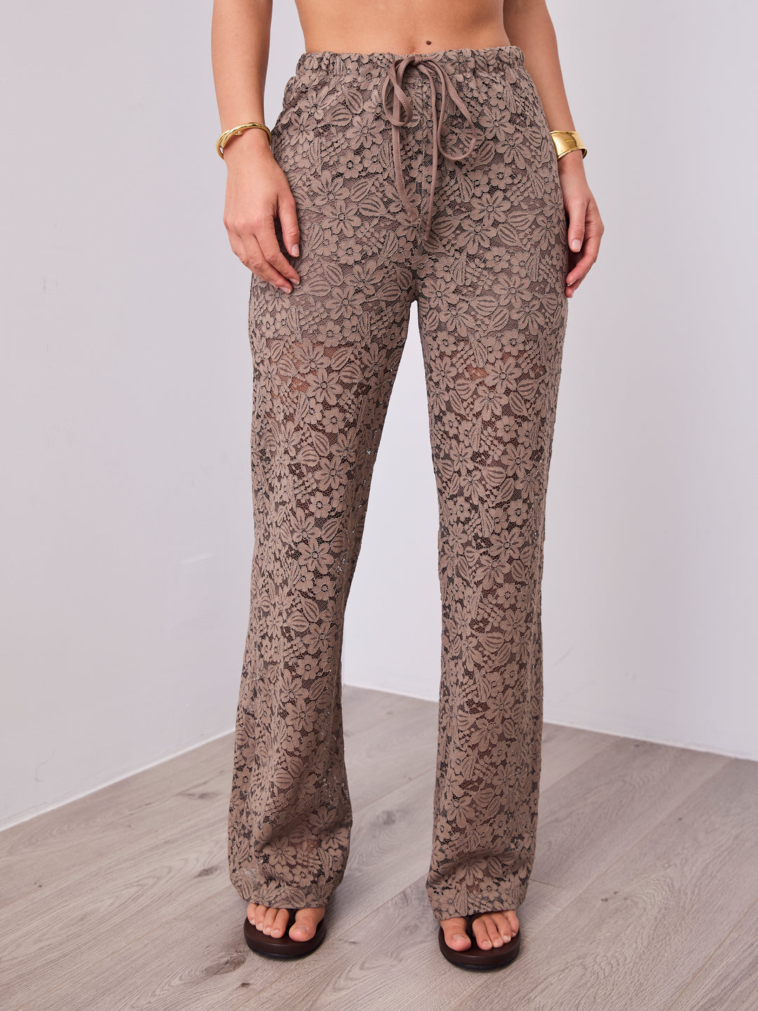 AZURA LACE PANTS - MOCHA