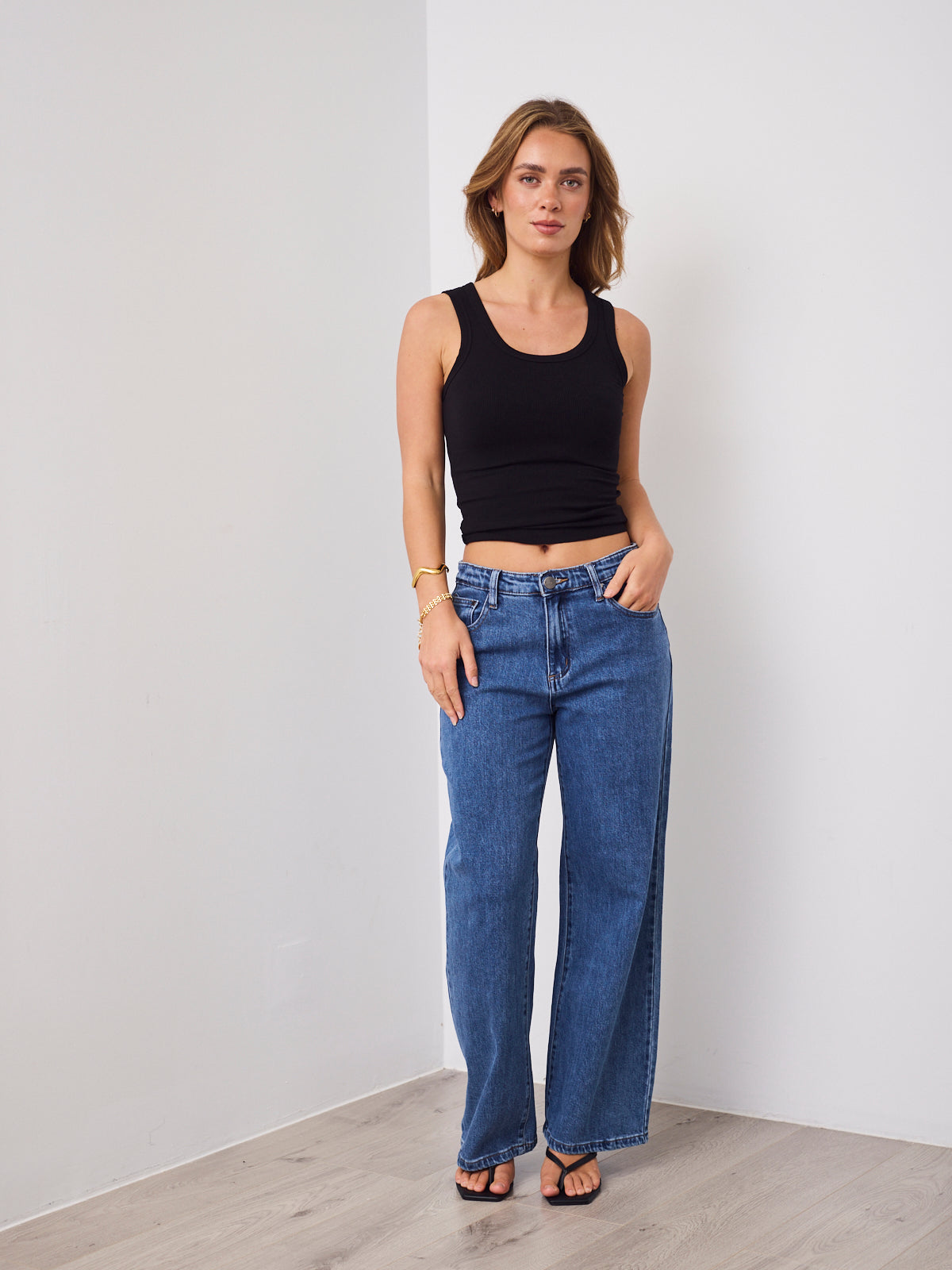 ROGERS RELAXED WIDE LEG JEAN - DARK DENIM