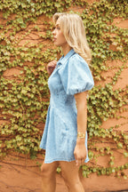 KRISTEN DENIM DRESS - BLUE