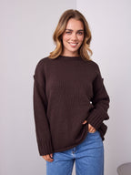MARLO KNIT JUMPER- CHOCOLATE