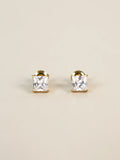 CLARA CRYSTAL 18K PLATED STUD EARRINGS - GOLD