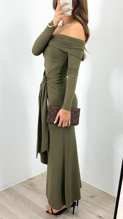 SAMIRA DRESS - OLIVE
