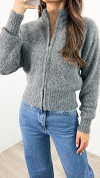 NOAH ZIP KNIT - CHARCOAL