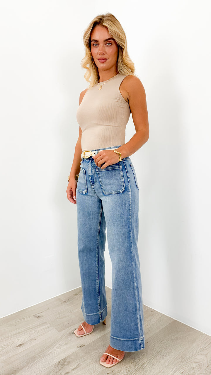 FITZROY JEAN - MEDIUM BLUE