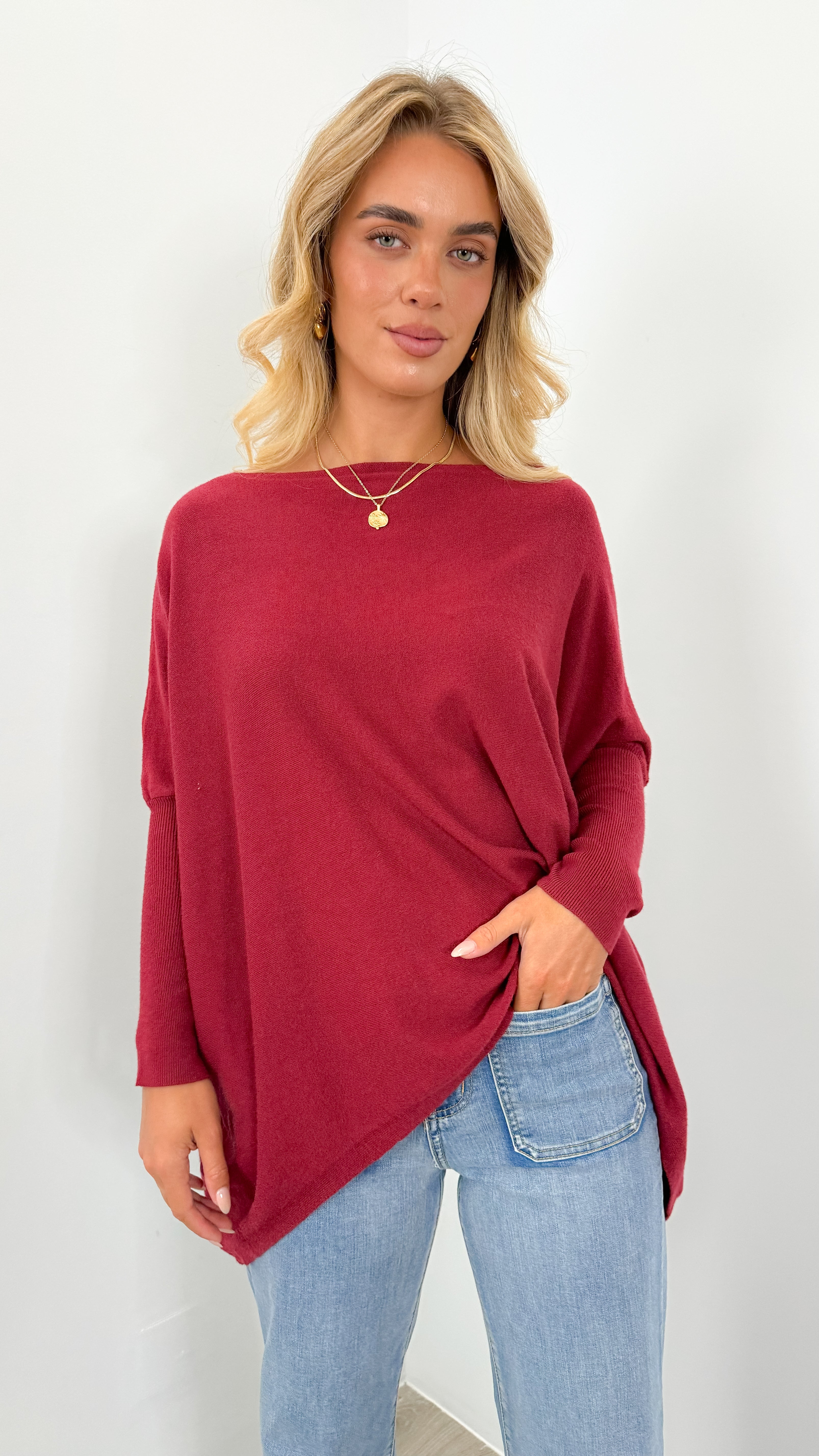 TESSA KNIT - WINE