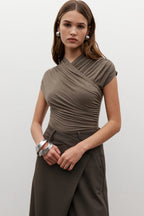 'BAYSE' AMRITA SLEEVELESS BODYSUIT - MINK