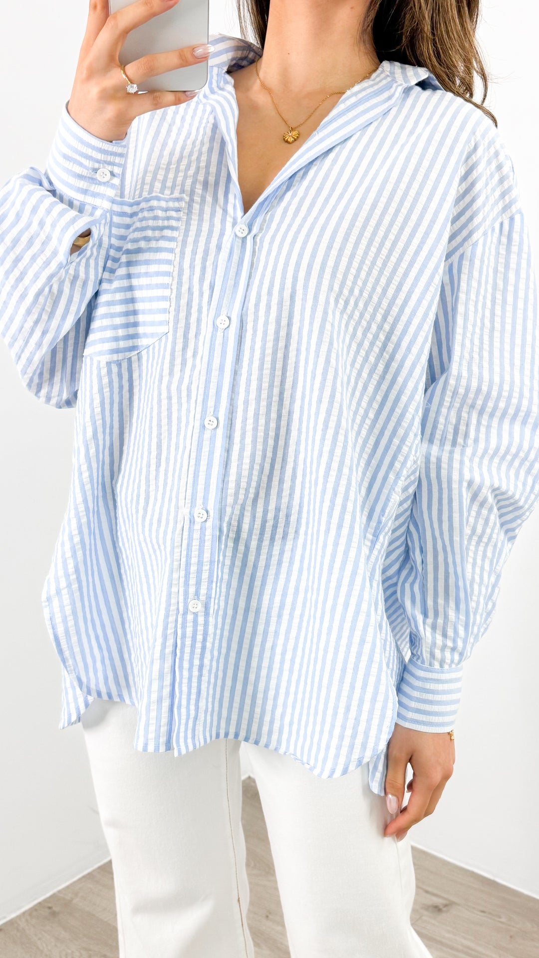 THURSDAY STRIPE SHIRT - BLUE