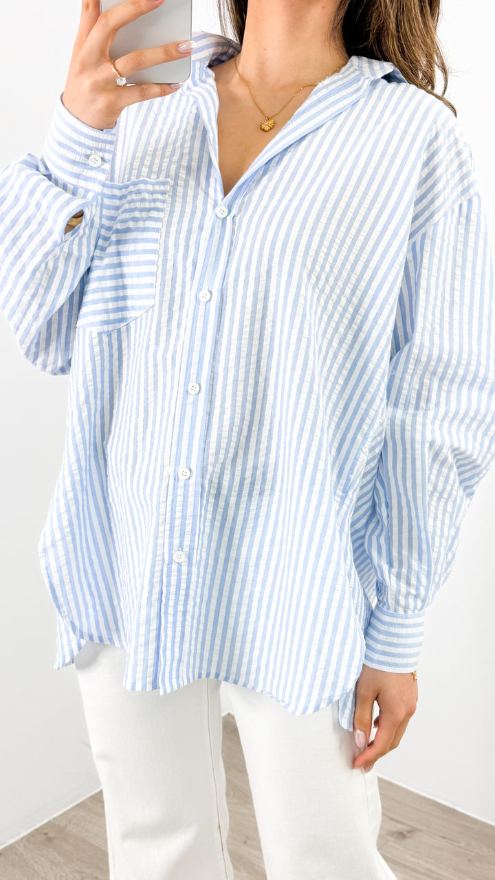 THURSDAY STRIPE SHIRT - BLUE