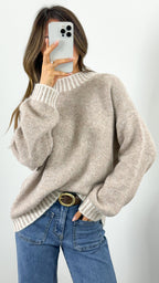 BESSIE STITCH KNIT - MOCHA