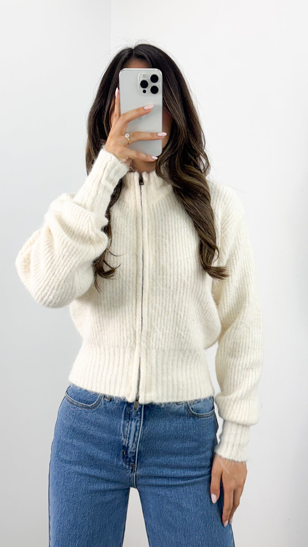 NOAH ZIP KNIT - CREAM