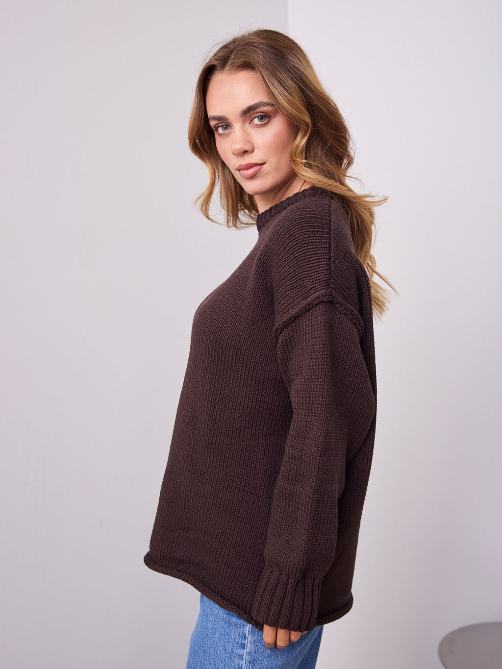 MARLO KNIT JUMPER- CHOCOLATE