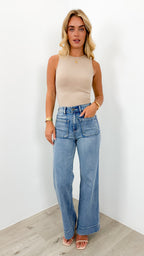FITZROY JEAN - MEDIUM BLUE