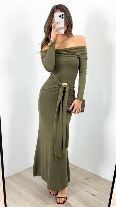 SAMIRA DRESS - OLIVE