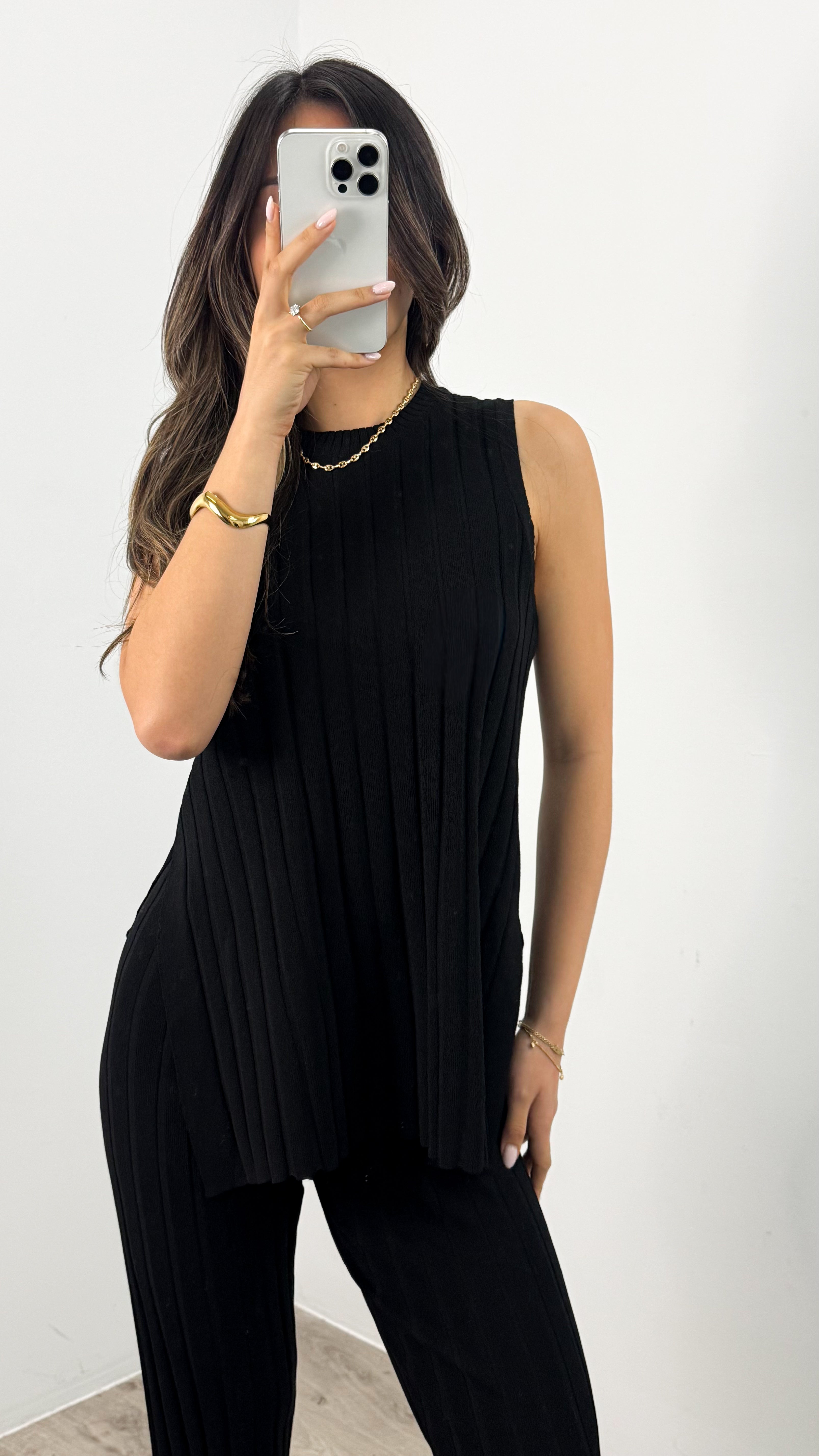 HYATT KNIT SET - BLACK